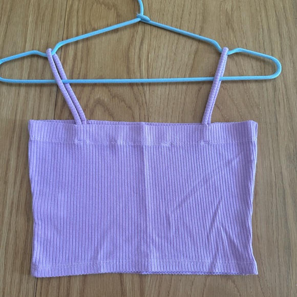 LF Stores Emma & Sam Square Neck Crop Tank in Lilac | Sz: Small - Picture 7 of 7